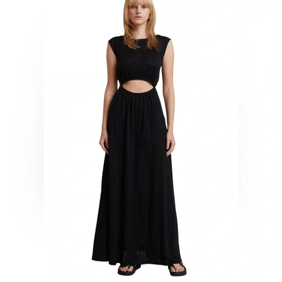 Bec & Bridge Knit Cutout Jimi Maxi Dress Black Size 2 with FLAW - Picture 10 of 10
